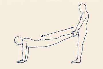 Schéma pédagogique montrant une prise aux chevilles dans une position de gymnastique à deux
