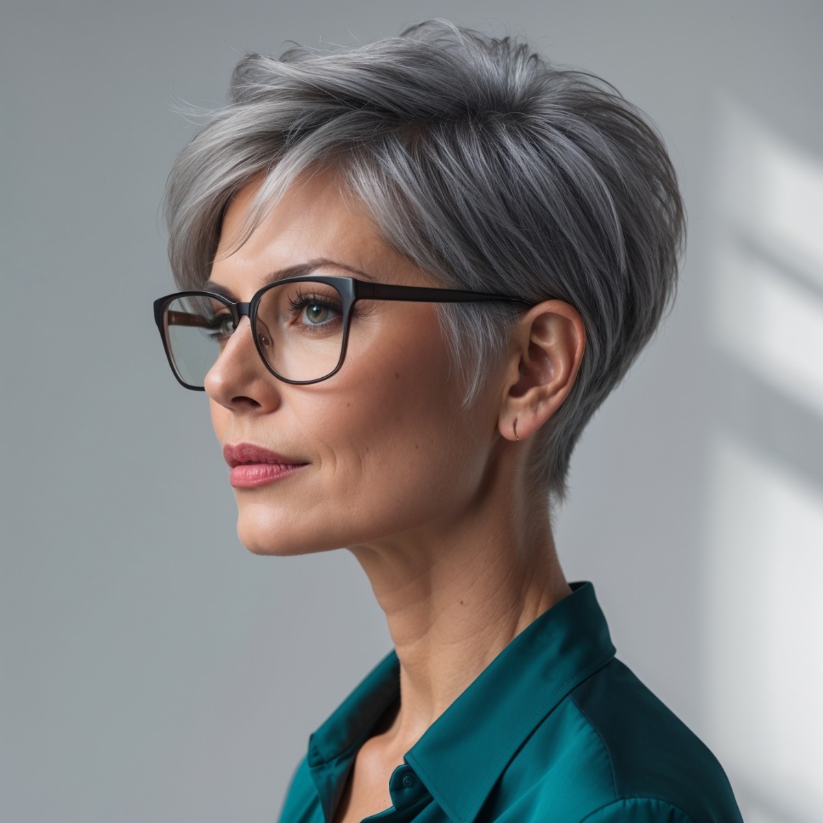 Coupe Courte Femme 50 Ans Avec Lunettes