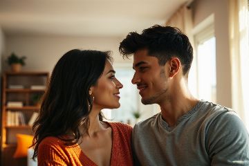 problème de couple comment faire Un couple assis face à face dans un salon chaleureux, partageant un moment d'écoute et de communication authentique